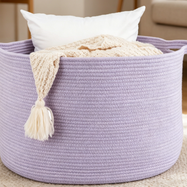 Extra-Large Cotton Rope Storage Basket – Toy Storage