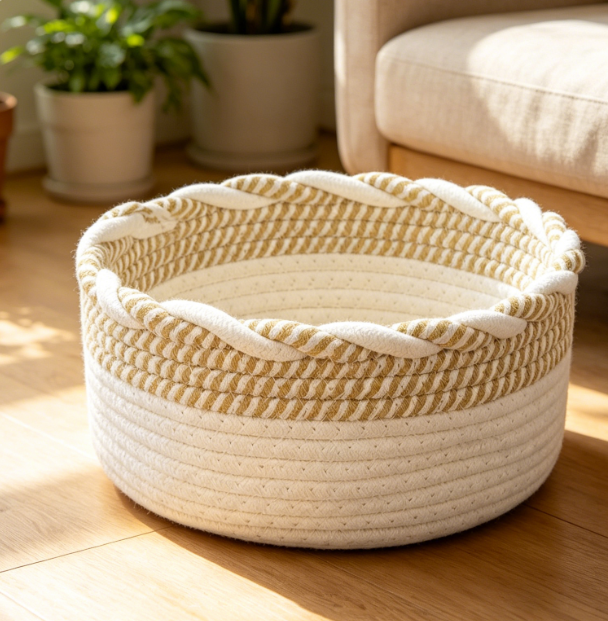 Cotton Rope Storage Basket — Towel & Toy Storage