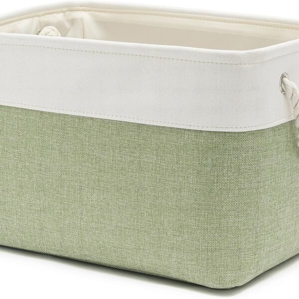 Large Foldable Fabric Storage Bin With Handles For Home Organization